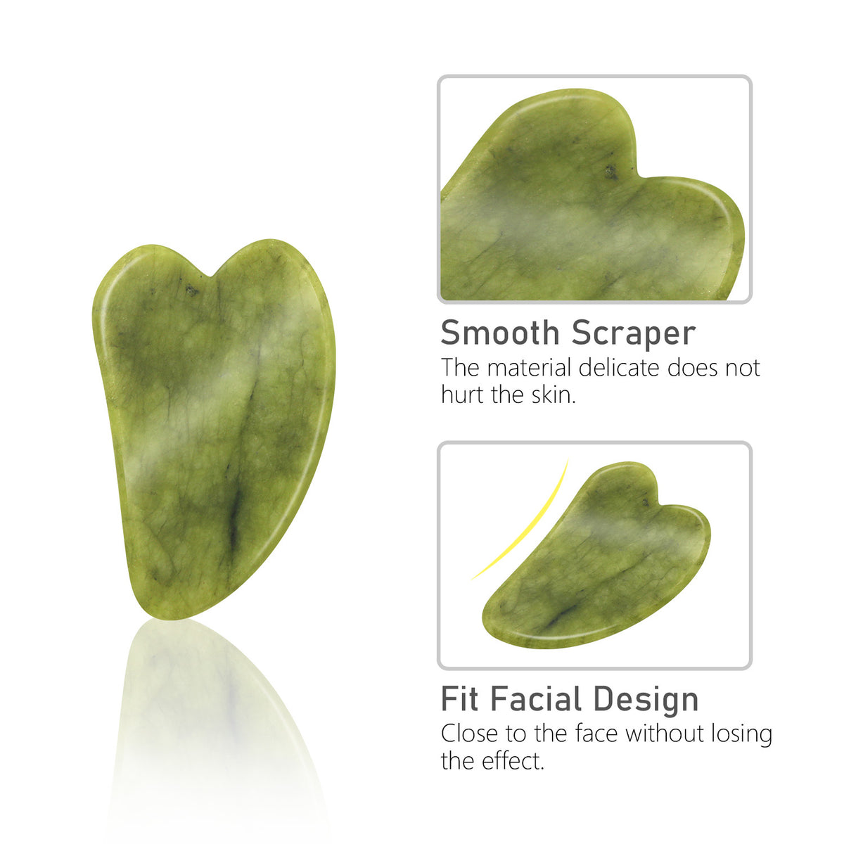 Jade Roller & Gua Sha Face Massage Set