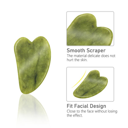 Jade Roller & Gua Sha Face Massage Set
