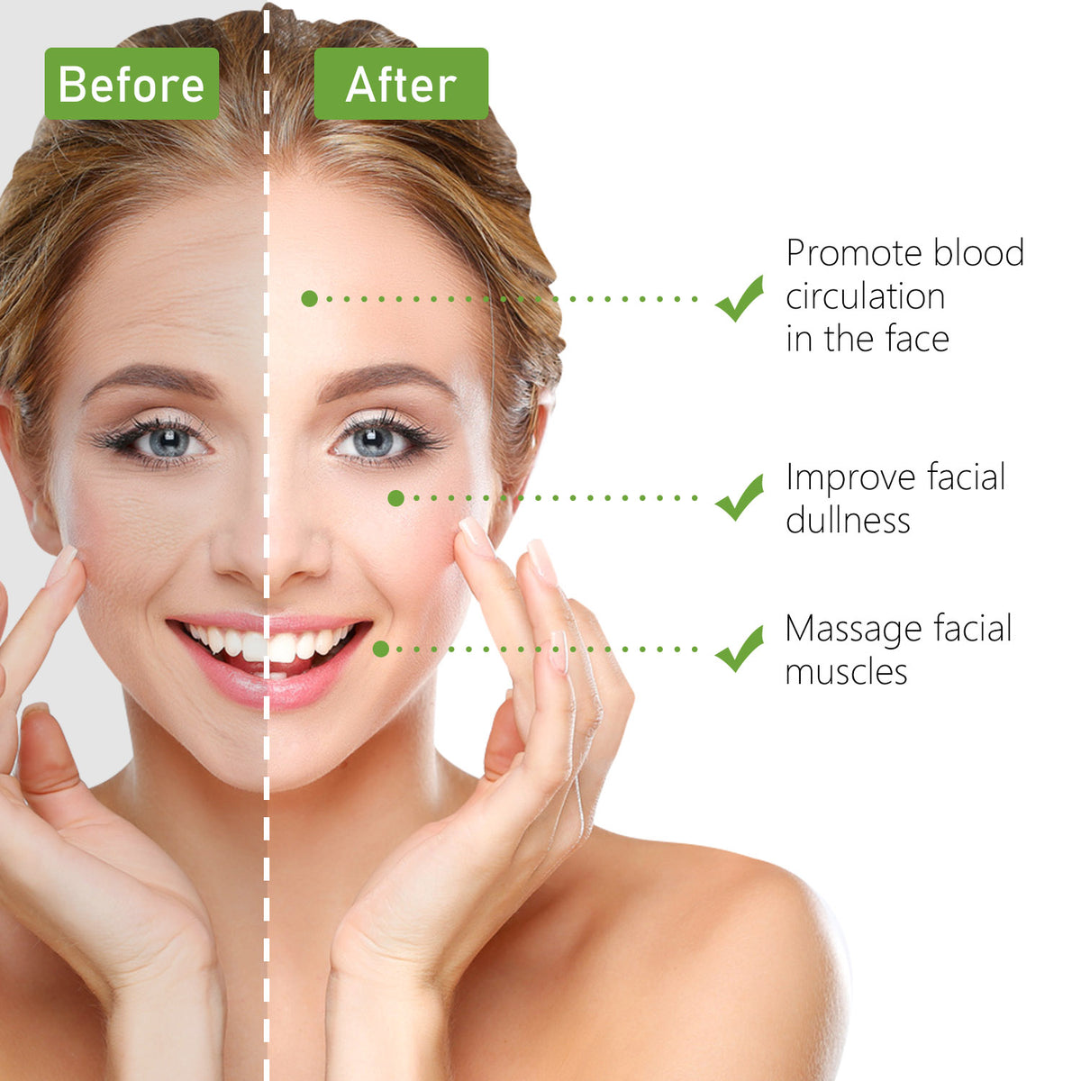 Jade Roller & Gua Sha Face Massage Set