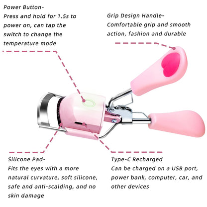 USB Rechargeable Heated Eyelash Curler