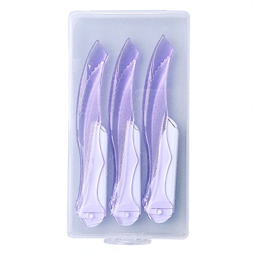 3PCS Folding Eyebrow Razor Kit with Travel Case