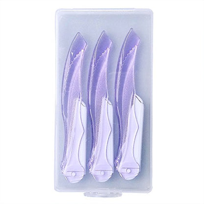 3PCS Folding Eyebrow Razor Kit with Travel Case
